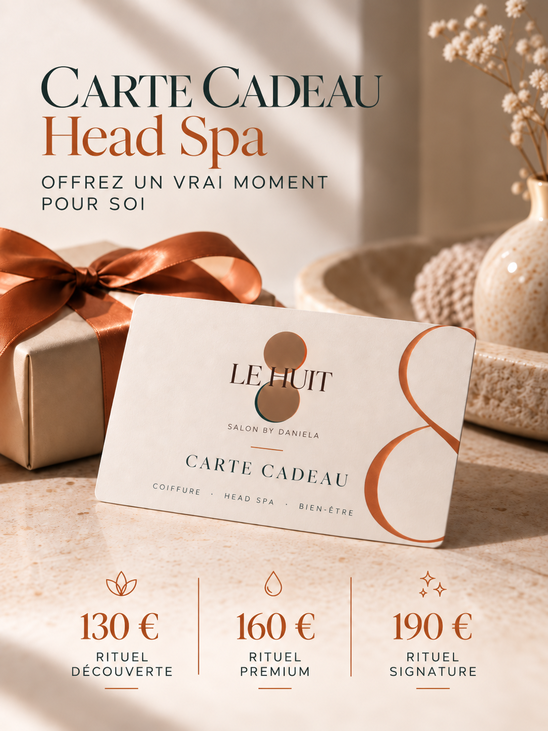 Carte cadeau Head Spa : offrir 1h30 de vrai soin du cuir chevelu
